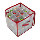 2 of 4:Simplify 64-Count Ornament Organizer in Red 