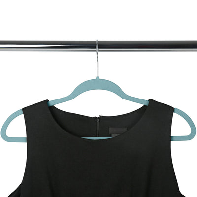 3 of 4:Simplify 10 Super Slim Velvet Huggable Hangers in Dusty Blue 