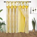 6 of 7:Ramona Floral Rod Pocket Window Panel with Valance and Backing, 54x84 Inches 