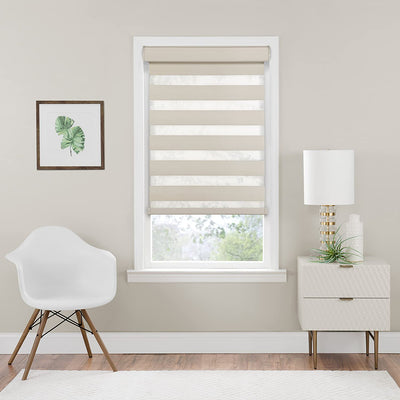 7 of 8:Cordless Celestial Room Darkening Double Layered Window Shade 