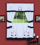 1 of 2:Gourmet Chef Embellished Cottage Kitchen Curtain Set, 58x36 & 58x36 Inches 