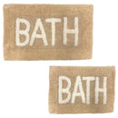 1 of 1:Ensemble de 2 tapis de bain Dorian 100 % coton, taupe, 43 x 61 cm et 50 x 81 cm 