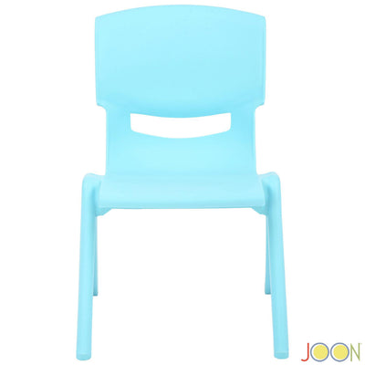 4 of 7:JOON Stackable Plastic Kids Learning Chairs, Baby Blue, 20.5x12.75X11 Inches, 2-Pack (Pack of 2) 
