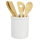 1 of 4:Home Basics Vajilla para utensilios de cerámica esmaltada, color blanco 