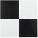 1 of 2:Carreaux de sol en vinyle autocollant Sterling noir et blanc 12 x 12 - 45 carreaux/45 pi² 