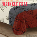 3 of 28:PREMIUS Isabella Soft Wrinkle-Free Microfiber Sheet Set, Brick-Gray-Beige 
