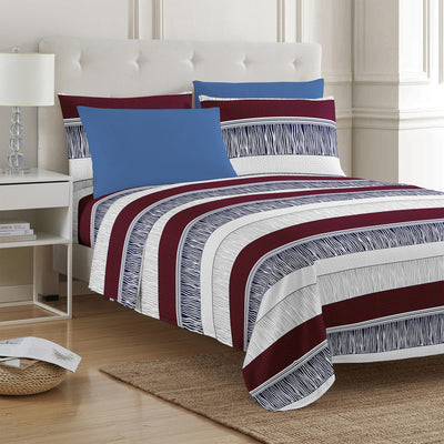 4 of 4:Ensemble de draps infroissables imprimés PREMIUS 4 à 6 pièces, Windsor 