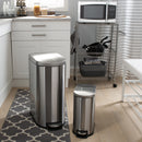 1 of 4:Neu Home 2 Pack 40 Liter and 10 Liter Dust Bins in Stainless Steel 