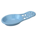 1 of 5:Repose-cuillère robuste en fonte Sunflower de Home Basics, bleu clair 