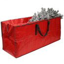 1 of 4:Home Basics Textured PVC Rectangle Christmas Tree Bag, Red 