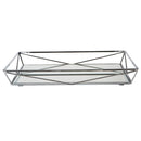 3 of 3:Home Details Large Geometric Mirrored Vanity Tray in Chrome 