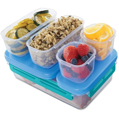 3 of 5:Rubbermaid LunchBlox Leak-Proof Entree Lunch Container Kit, Large, Blue-Clear 