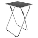 2 of 6:Table pliante multifonction Home Basics en marbre, noire 