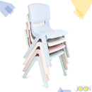 8 of 8:JOON Stackable Plastic Kids Learning Chairs, Ivory, 20.5x12.75X11 Inches, 2-Pack (Pack of 2) 