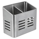 2 of 6:Home Basics Dual Compartment Stainless Steel Cutlery Holder 