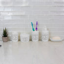 6 of 10:Home Basics Paris Collection Conjunto de baño de 7 piezas, color blanco 