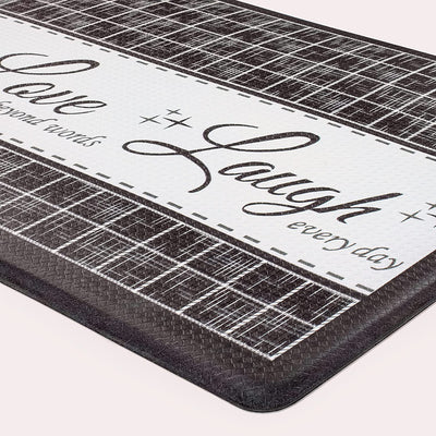 6 of 6:Achim Live Love Laugh Decorative Anti-Fatigue Mat, Charcoal, 18x30 Inches 