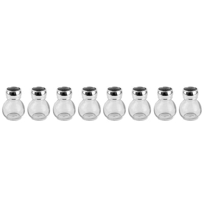 2 of 6:Home Basics Contemporary Low Profile Revolving 8-Jar Spice Rack Set, Black 