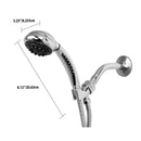6 of 6:Home Basics 8 Function Chrome Plated Steel Shower Head Massager, Silver 