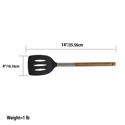 3 of 3:Spatule ajourée en caoutchouc résistant aux rayures Home Basics Winchester Collection, naturel 