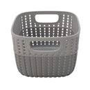 2 of 2:Cesta de almacenamiento pequeña decorativa de dos tonos Simplify en gris 