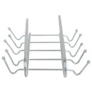 2 of 5:Home Basics Under the Shelf  Vinyl Coated Steel 6 Hook  Mug Rack, Silver 