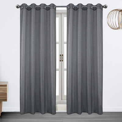 6 of 17:Brook Metallic Lurex Sheer Grommet Window Panel, 54x90 Inches 