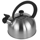 2 of 5:Home Basics tetera de acero inoxidable, plata, 85 onzas 