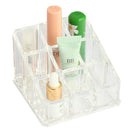 1 of 2:Home BasicsSmall 9 Compartment Plastic Cosmetic Organizer, Clear 