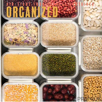 12 of 36:PREMIUS Plastic Food Storage Container, Rectangle, Clear-Natural 