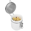 2 of 4:Conceptos básicos del hogar 33 oz. Bote con tapa de acero inoxidable, blanco 