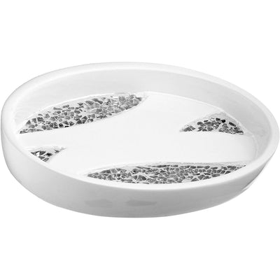 3 of 9:Sinatra Complete Bath Ensemble Decor Set, blanco, todo se vende por separado 