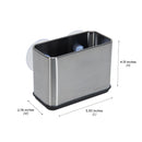 4 of 4:Detalles de cocina Caddy para fregadero con ventosa en acero inoxidable 