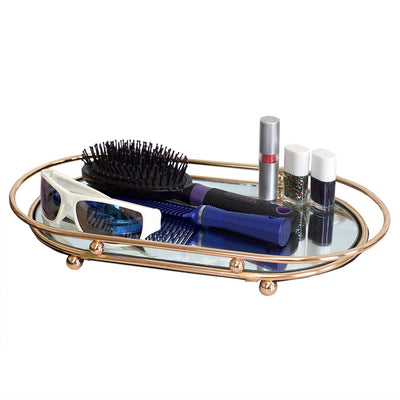 1 of 12:Home Basics Luxury Mirror Vanity Tray, Gold 