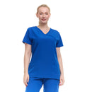 12 of 25:Heal Wear 4-Way Stretch Mock Wrap Women's Medical Scrub Top 