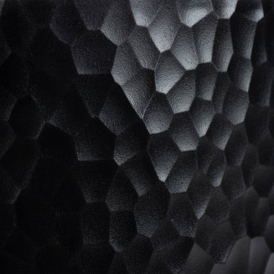 3 of 4:Bath Bliss Hammered Textured Trash Can in Black 