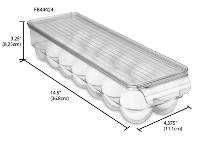 3 of 3:Home Basics 14 Egg Holder Fridge Bin 