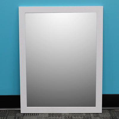 4 of 4:Home Basics Espejo de pared de MDF pintado enmarcado, 18.0 x 24.0 in, color blanco 