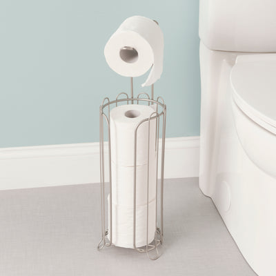 3 of 4:Home BasicsHeavy Weight Satin Nickel Bath Tissue Organizer 
