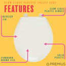 9 of 14:PREMIUS Slow Close Beveled Plastic Toilet Seat, Standard Round, 17 Inches 