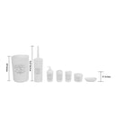 9 of 10:Home Basics Paris Collection Conjunto de baño de 7 piezas, color blanco 