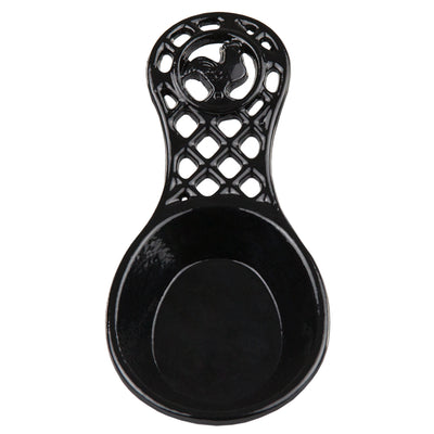 2 of 5:Home Basics - Soporte para cuchara de gallo de hierro fundido, color negro 