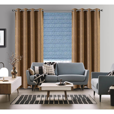 9 of 12:Mercer Printed Foil Room Darkening Grommet Window Panel, 54x84 Inches 