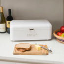 5 of 5:Home Basics Soho Bread Box, Matte White, 16.5x9x7 Inches 