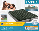 2 of 2:Intex Prestige Durabeam Downy Queen Air Bed with Battery Pump, Green 