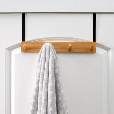 2 of 4:Simplify Bamboo Over the Door 4 Hook in Black 