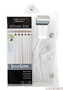 5 of 5:Bath Bliss Splash Guard Shower Liner in Frost 