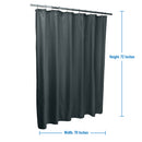 2 of 4:Bath Bliss Microfiber Soft Touch Diamond Design Shower Curtain Liner in Charcoal 