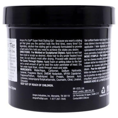 3 of 3:Ampro Pro Style Super Hold Protein Styling Gel, 32 Ounce 