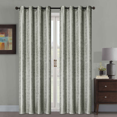 7 of 13:Ayla Crushed Jacquard Grommet Window Panel, 54x84 Inches 